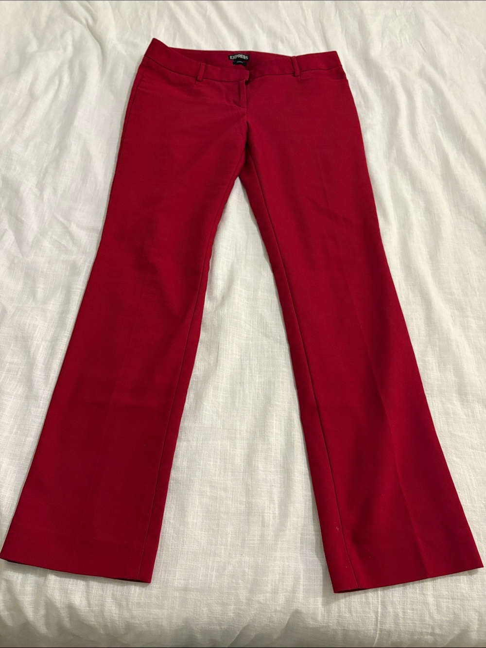 Express Women's Crimson Red Ankle Dress Pants
